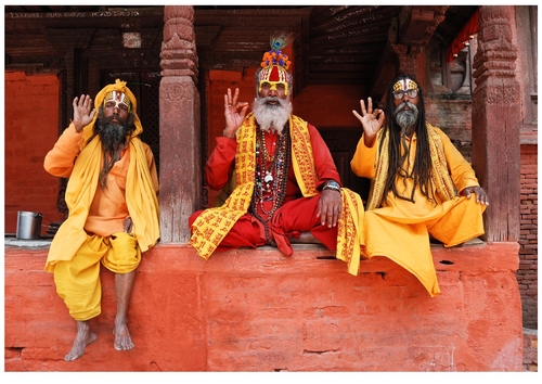 Foto 3 Sadhus (hombres sagrados hindúes) en Nepal