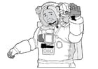 Dibujos para colorear astronauta