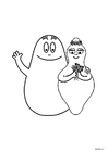 dibujo-para-colorear Barbapapa y barbamama