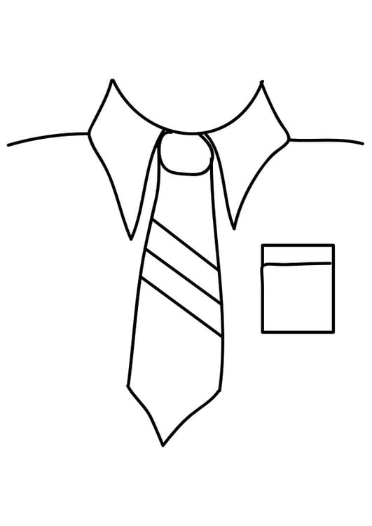 Dibujo para colorear camisa con corbata
