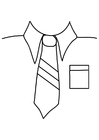 Dibujos para colorear camisa con corbata