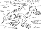 Dibujos para colorear dragón de Komodo