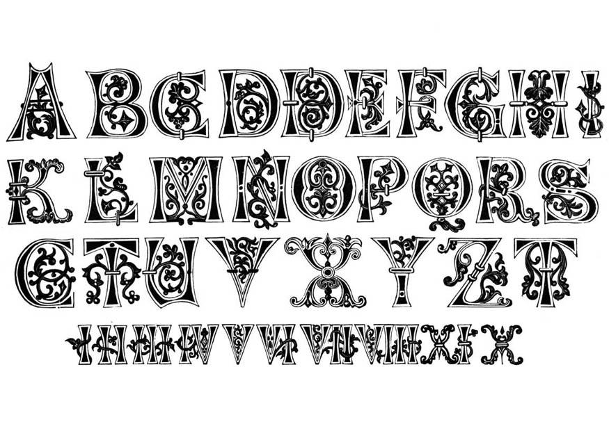 Moldes Del Abecedario Letras Goticas