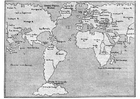 dibujo-para-colorear Mapa del mundo de 1548