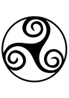 Dibujos para colorear símbolo celta - trisquel