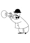 Dibujos para colorear trompetista