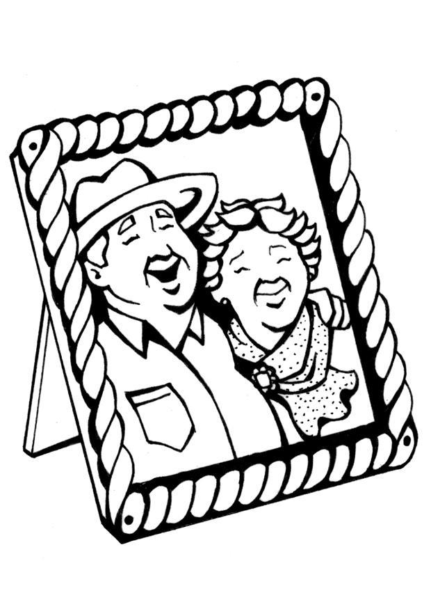 abuelos Dibujo para colorear abuelos