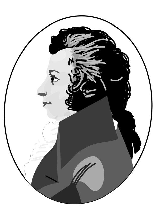amadeus mozart Dibujo para colorear amadeus mozart