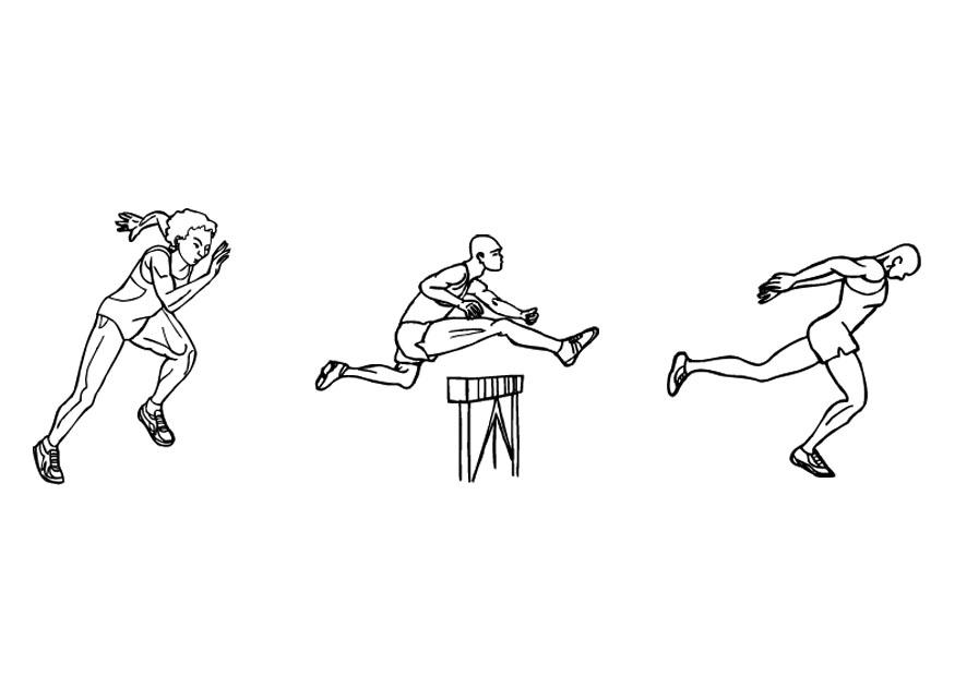 atletismo - correr Dibujo para colorear atletismo - correr