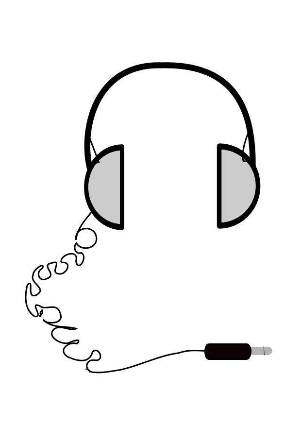 auriculares de telA©fono Dibujo para colorear auriculares de telA©fono