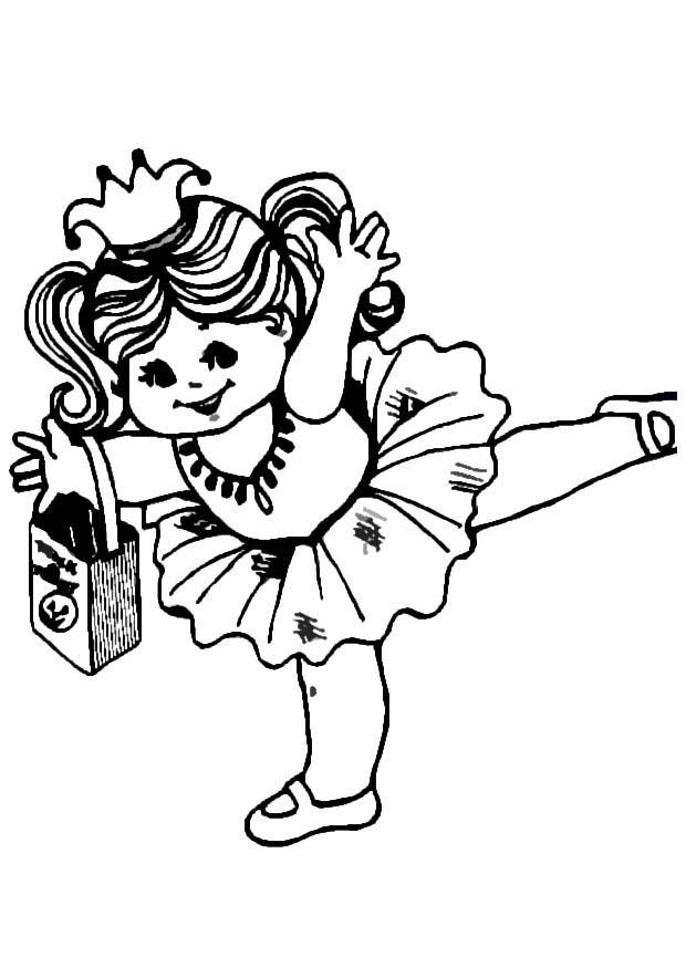 bailarina Dibujo para colorear bailarina
