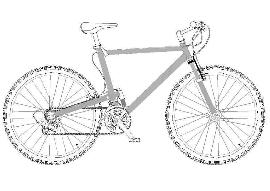 bicicleta de montana Dibujo para colorear bicicleta de montana