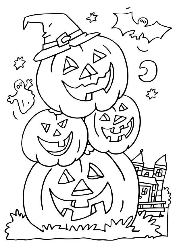 calabazas de halloween Dibujo para colorear calabazas de halloween