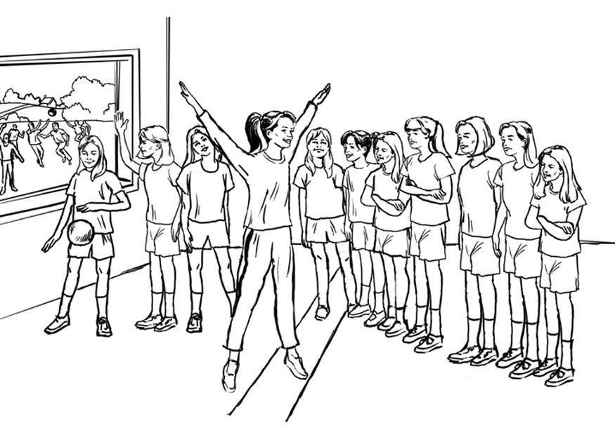 clase de gimnasia Dibujo para colorear clase de gimnasia