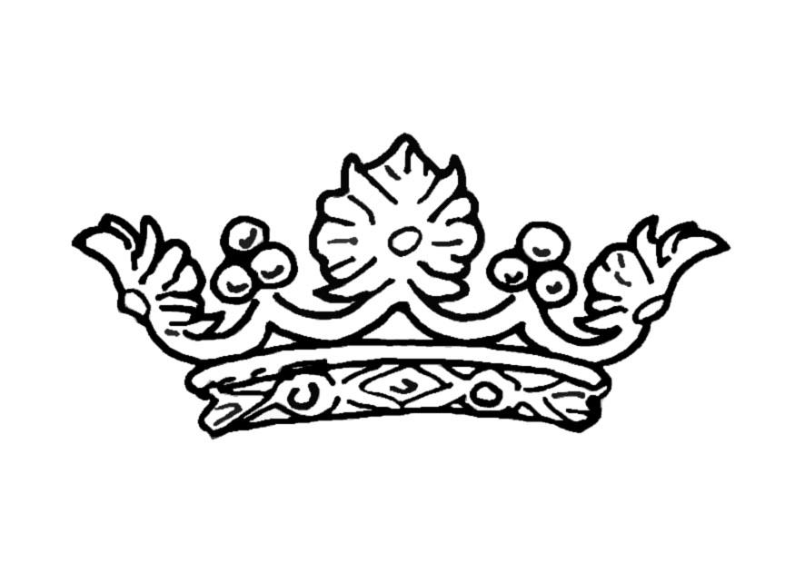 corona de la reina Dibujo para colorear corona de la reina