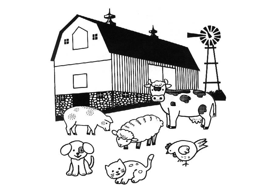 granja Dibujo para colorear granja