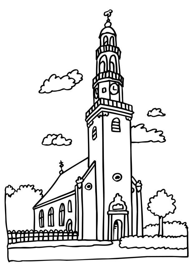 iglesia Dibujo para colorear iglesia