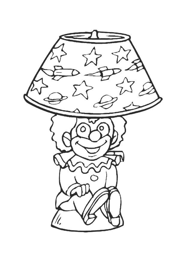 lA¡mpara Dibujo para colorear lA¡mpara