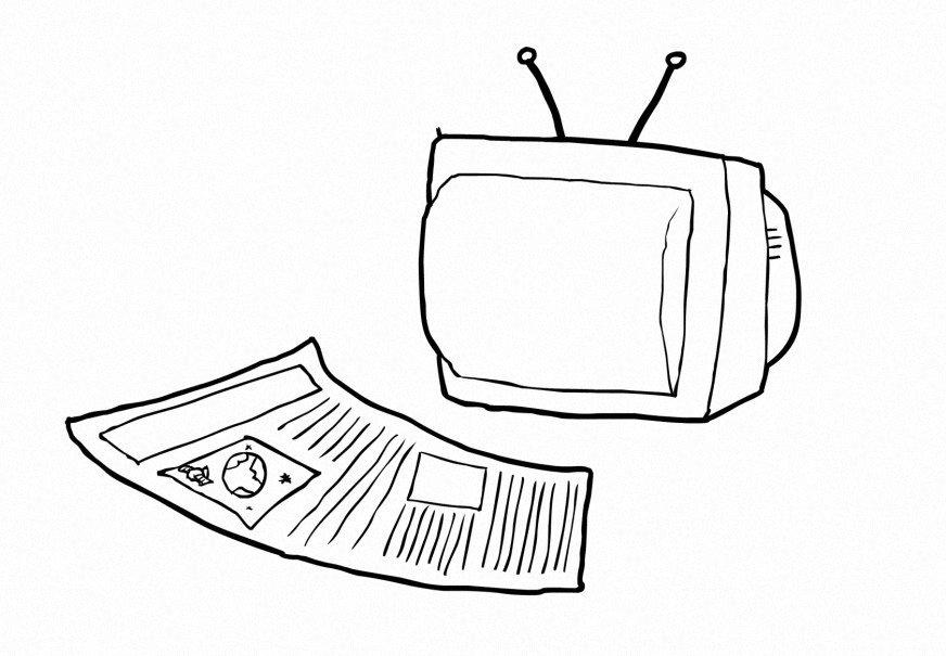 medios de comunicaciA³n Dibujo para colorear medios de comunicaciA³n