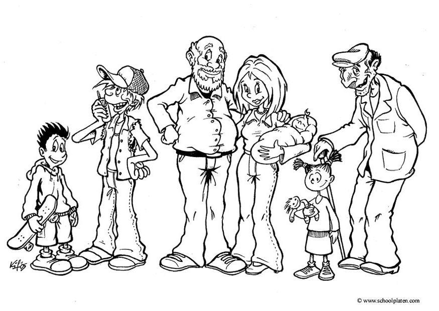 miembros de la familia Dibujo para colorear miembros de la familia