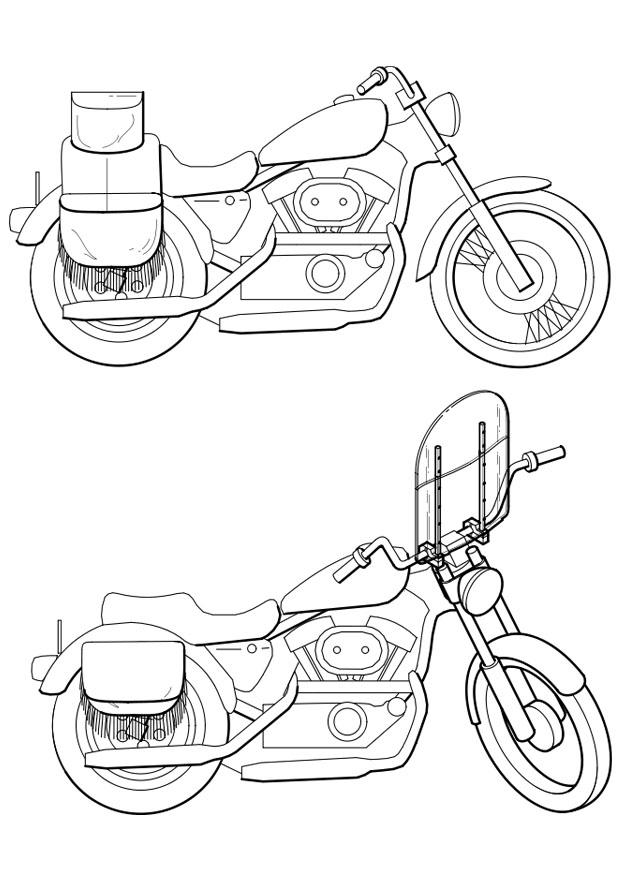 motocicletas Dibujo para colorear motocicletas