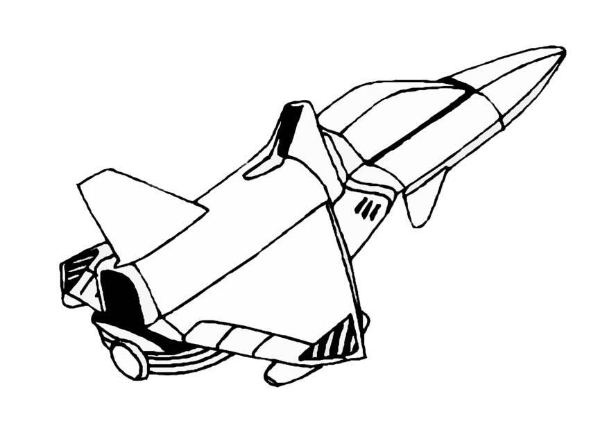 nave espacial Dibujo para colorear nave espacial