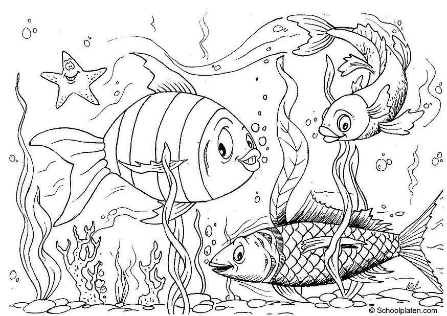 peces Dibujo para colorear peces