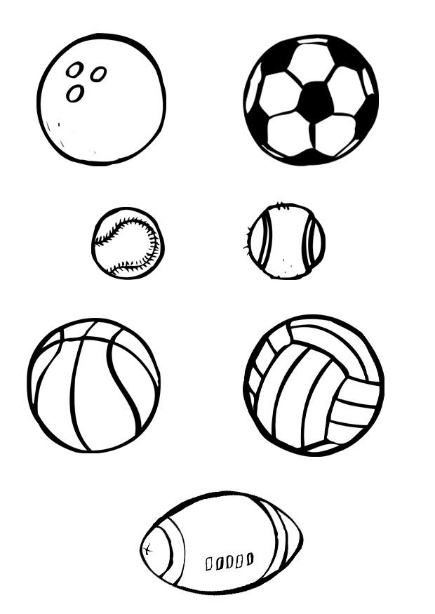 pelotas - deporte Dibujo para colorear pelotas - deporte