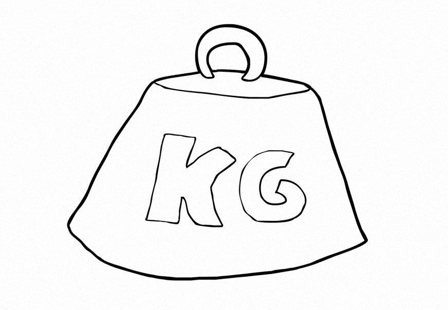 pesa Dibujo para colorear pesa