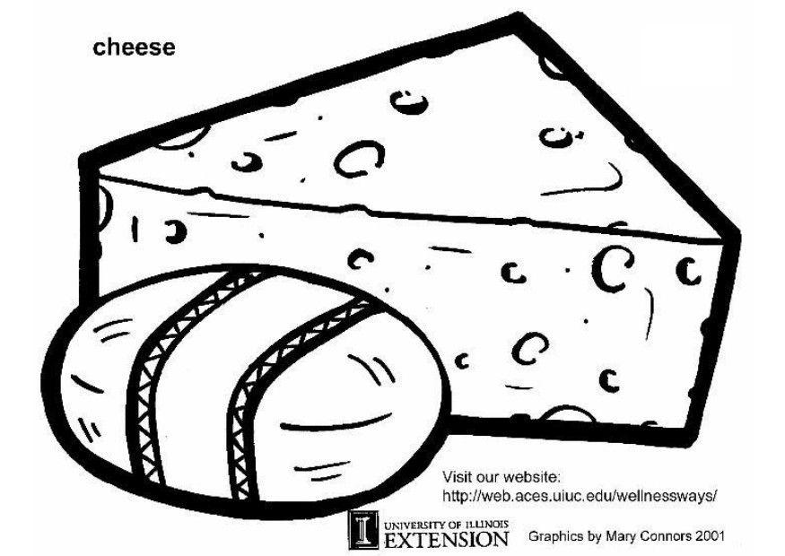 queso Dibujo para colorear queso