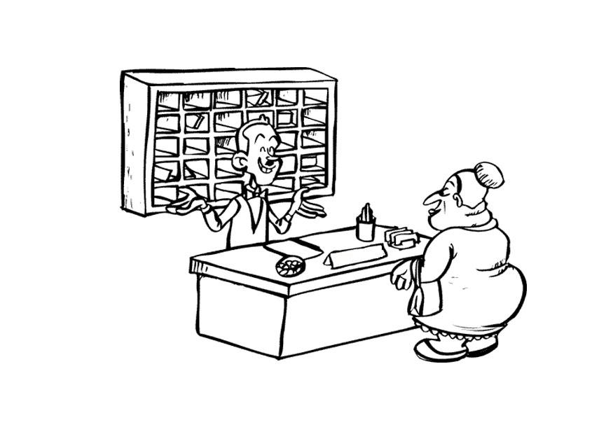 recepcionista Dibujo para colorear recepcionista