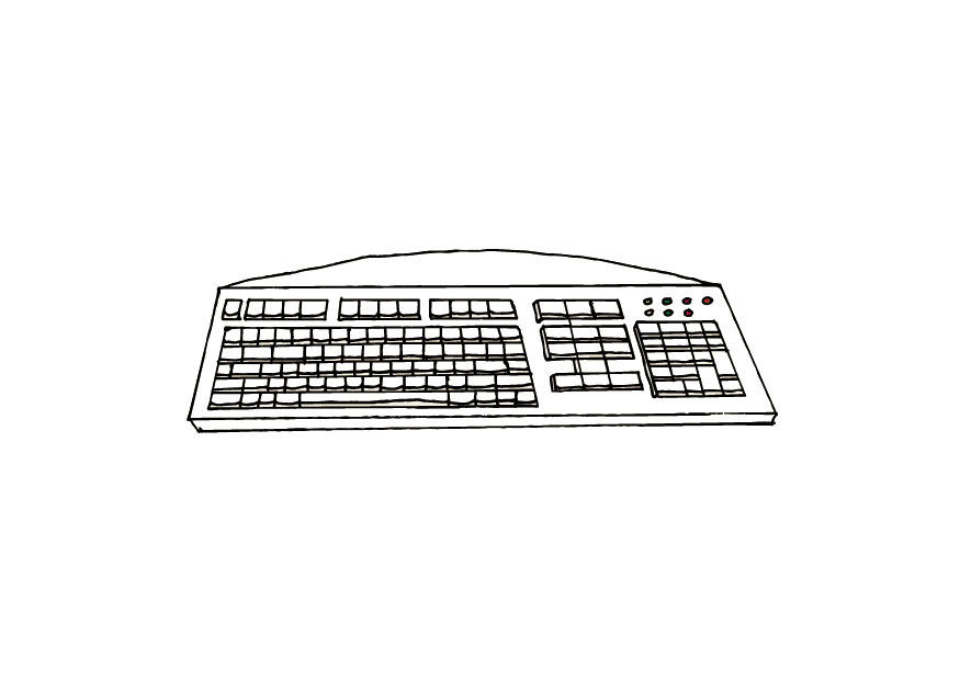 teclado Dibujo para colorear teclado