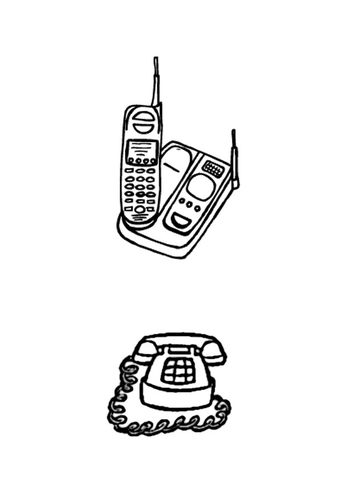 Dibujo para colorear Teléfonos