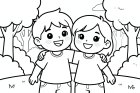 dibujo-para-colorear amistad