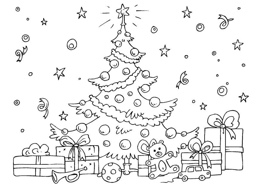 Dibujo para colorear árbol de Navidad - Dibujos Para Imprimir Gratis - Img  23061