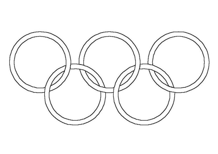 Dibujo para colorear Aros olímpicos - Para Imprimir Gratis - Img 4305