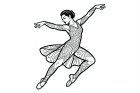 dibujo-para-colorear bailarín de jazz moderno