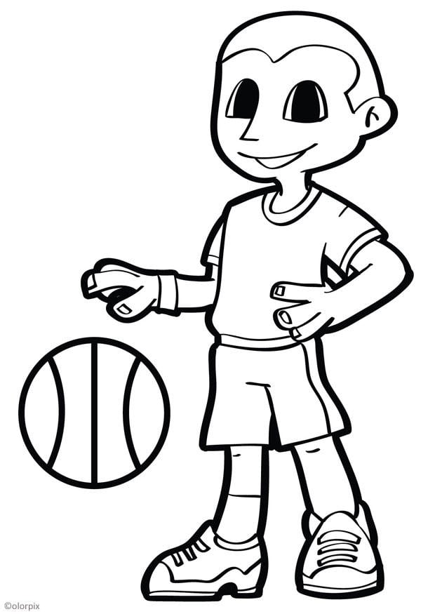 Dibujo para colorear baloncesto - Dibujos Para Imprimir Gratis - Img 26045