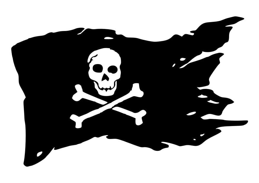 Dibujo para colorear bandera pirata - Dibujos Para Imprimir Gratis - Img  29437