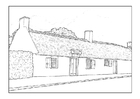 dibujo-para-colorear Casa del siglo 18