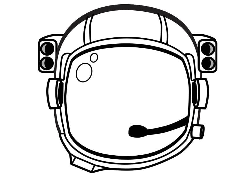 Dibujo para colorear casco de astronauta - Dibujos Para Imprimir Gratis -  Img 17346