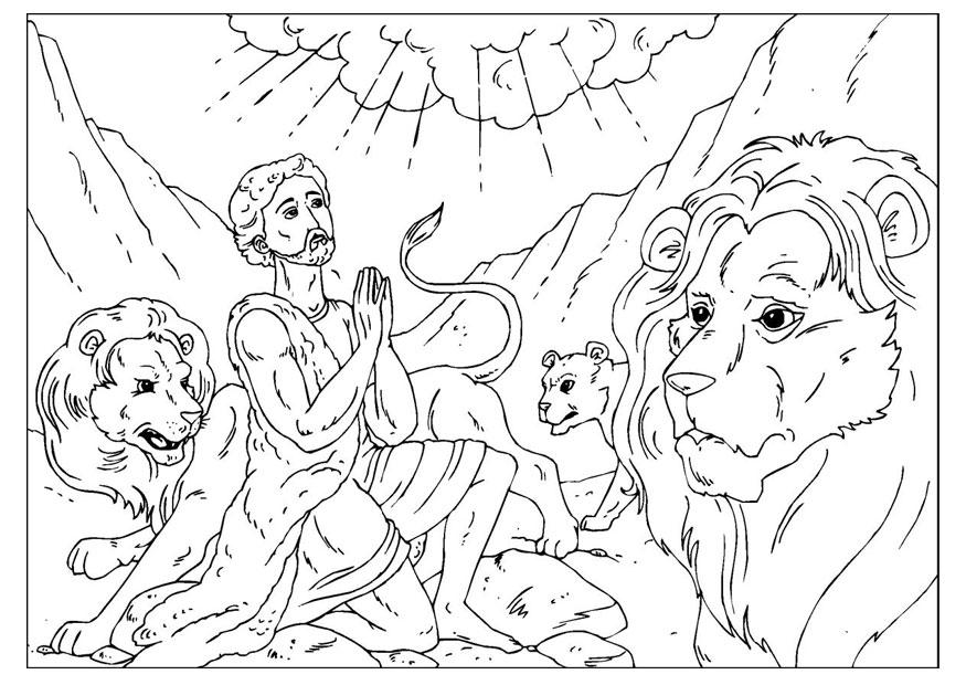 Dibujo para colorear Daniel en la fosa de los leones - Dibujos Para  Imprimir Gratis - Img 25953