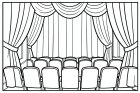 dibujo-para-colorear decorado de teatro