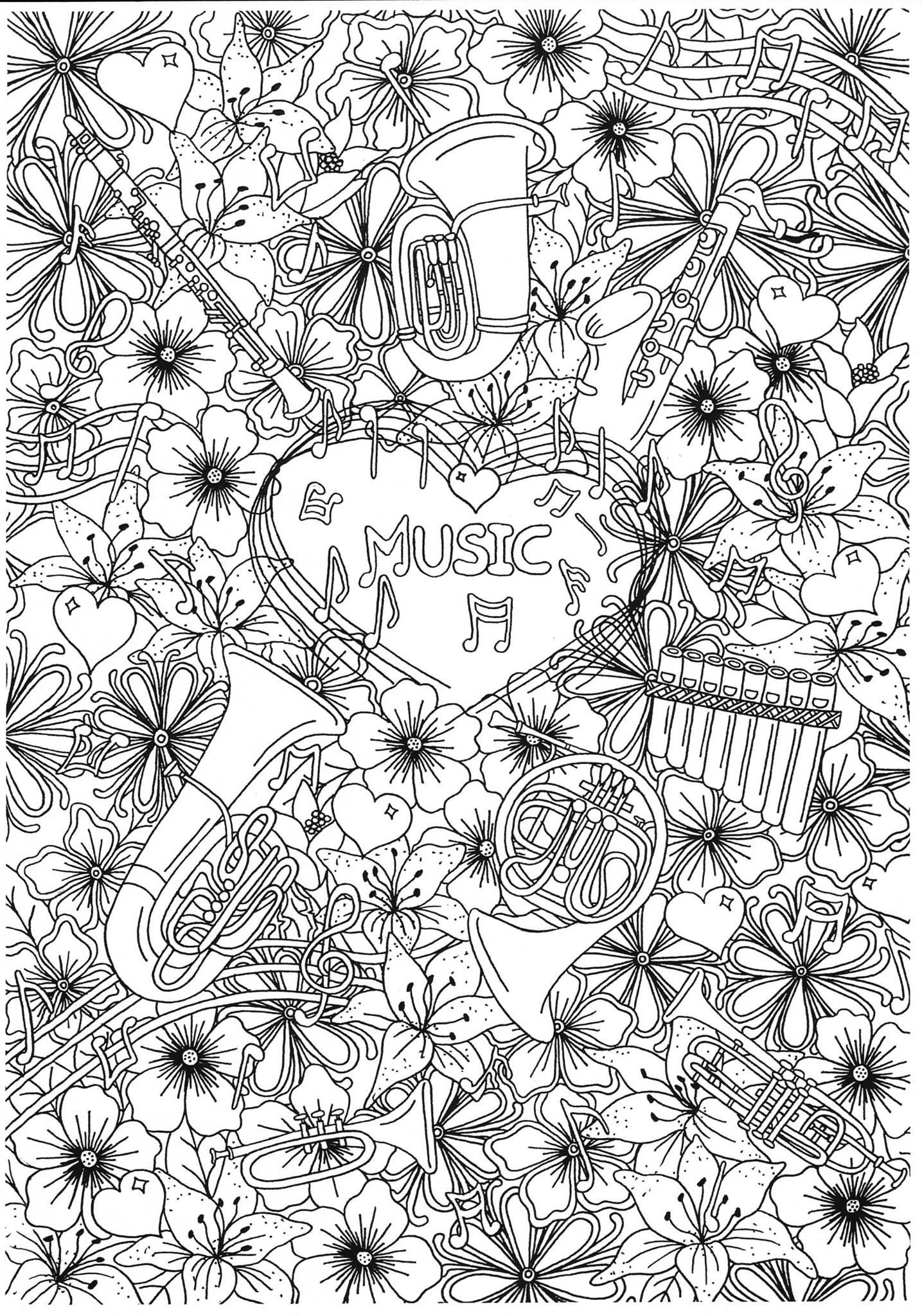 Dibujos para colorear de instrumentos de música  Dibujos de instrumentos  musicales, Bateria dibujo, Musica instrumentos