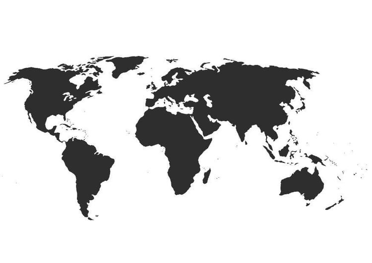 Dibujo para colorear Mapa del mundo sin fronteras - Dibujos Para Imprimir  Gratis - Img 15666