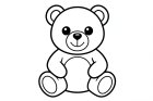 dibujo-para-colorear oso de peluche