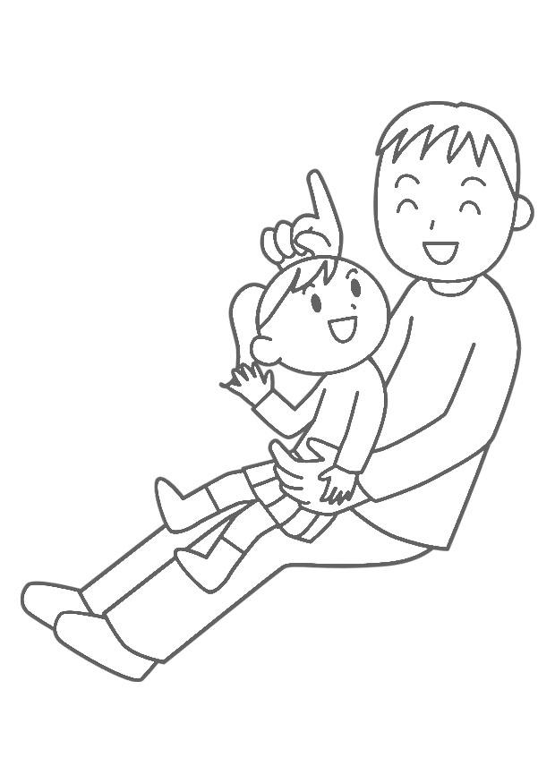 Dibujo para colorear padre e hijo - Dibujos Para Imprimir Gratis - Img 30730