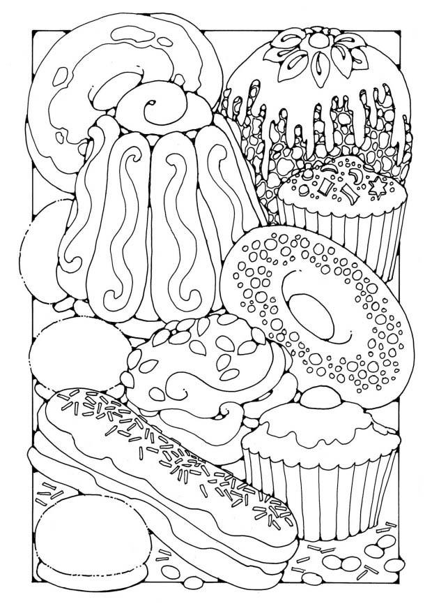 Dibujos de Pasteles para colorear - 110 imágenes para impresión gratuita