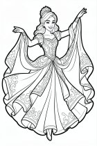 dibujo-para-colorear princesa bailarina