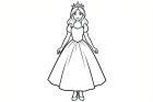 dibujo-para-colorear princesa con una pequeña corona
